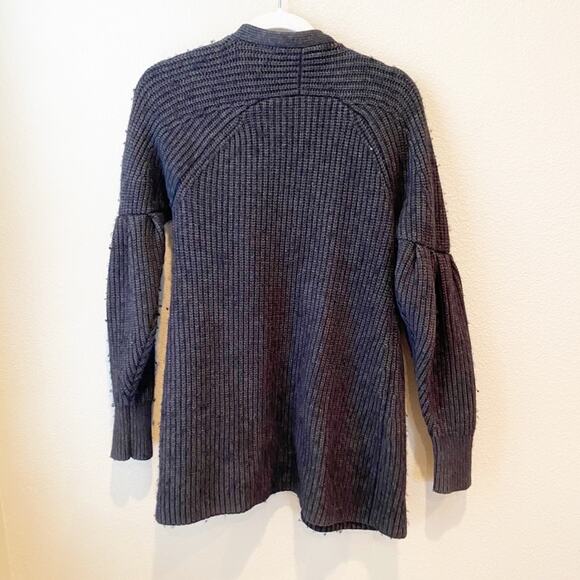 anthro knitted & knotted posie charcoal knitted cardigan sweater small - Picture 5 of 7